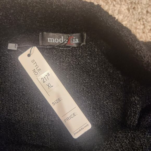 NWT Black And Red Mode Lia Peasant Skirt And Zip Up Poncho Set Sz XL - Picture 3 of 4